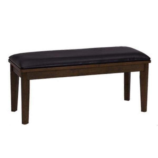 ダイニング 4点セット ダイニングテーブルセット 回転チェア ベンチ テーブル幅135cm 木製 ブラッシング加工 ダークブラウン DBR 組立品_3