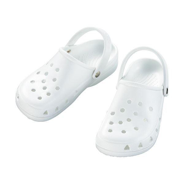 （まとめ）エバロンサンダル レディース ホワイト Lサイズ 1足 〔×3セット〕