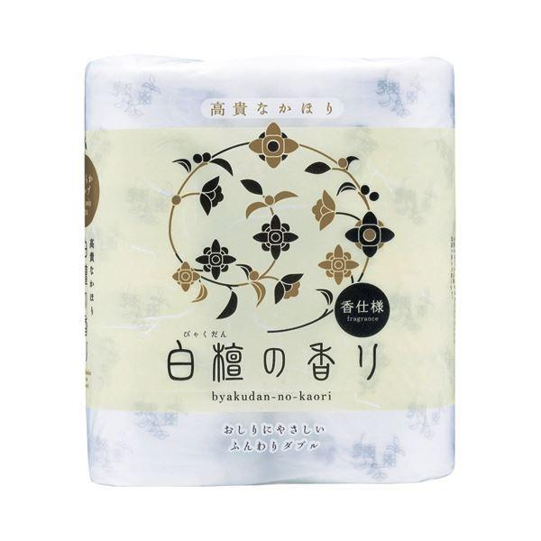 （まとめ）四国特紙 トイレットペーパー 白檀の香り ダブル 芯あり 30m 1セット（48ロール：4ロール×12パック） 〔×3セット〕