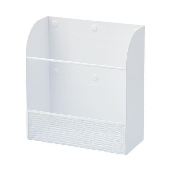 （まとめ）リヒトラブ マグネットラック・L 縦型 白 A-7453-0 1個 〔×5セット〕