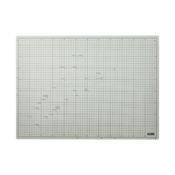 （まとめ）TANOSEE フタル酸エステル不使用 滑りにくいカッターマット A2 450×620mm 1枚 〔×5セット〕