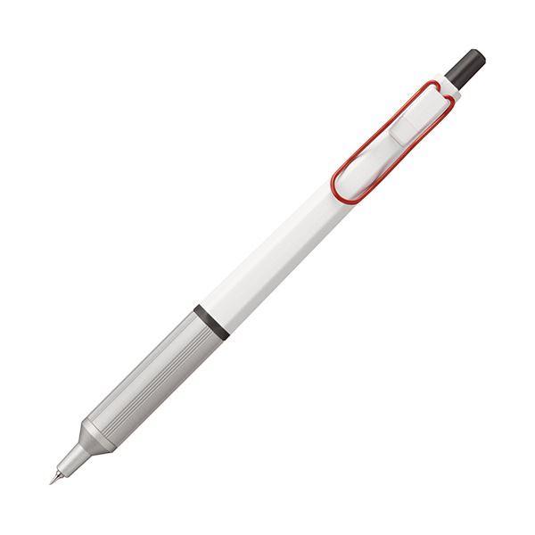 （まとめ）三菱鉛筆 油性ボールペン ジェットストリーム エッジ 0.28mm 黒 （軸色：ホワイトレッド） SXN100328W.15 1本 〔×10セット〕