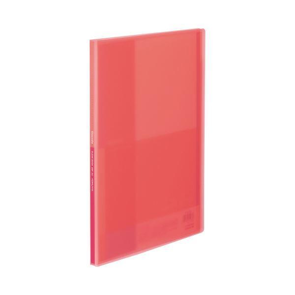 （まとめ）コクヨ クリヤーブック（Glassele） 固定式 A4タテ 20ポケット コーラルピンク ラ-GL20P 1冊 〔×50セット〕