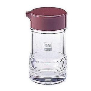 〔60個セット〕 醤油差し 調味料入れ 直径61×高さ113mm 容量150ml レッド 丈夫な仕様 シール付き ノーブル キッチン 台所