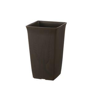 〔40個セット〕 角型 植木鉢/プランター 〔8号 ダークブラウン〕 約幅18.4cm 日本製 深型 リッチェル フォーレ スクエアポット