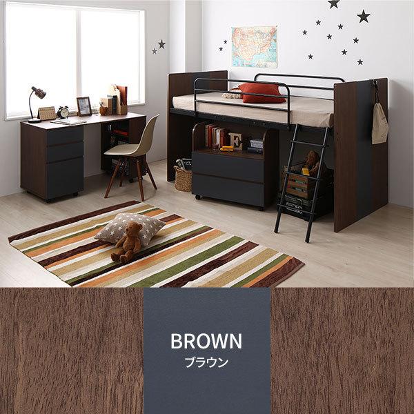 システムベッド 3点セット ベッド幅102cm ナチュラル ロータイプ 