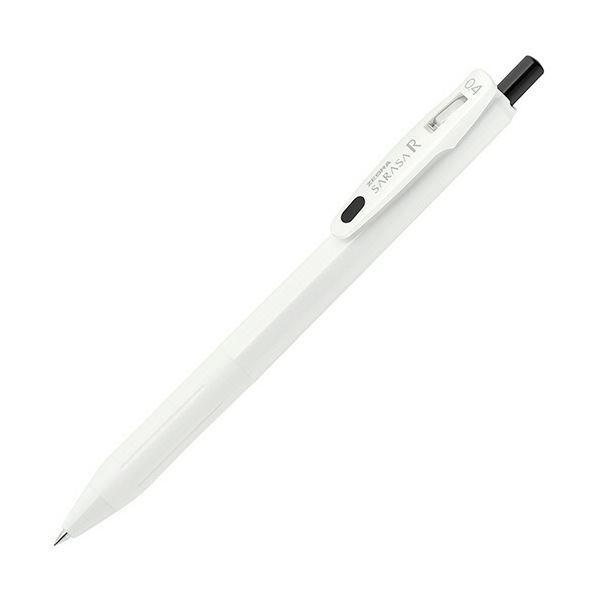 (まとめ) ゼブラ ゲルインクボールペン サラサR 0.4mm 黒 (軸色：白) JJS29-R1-BK2 1セット(10本) 〔×10セット〕