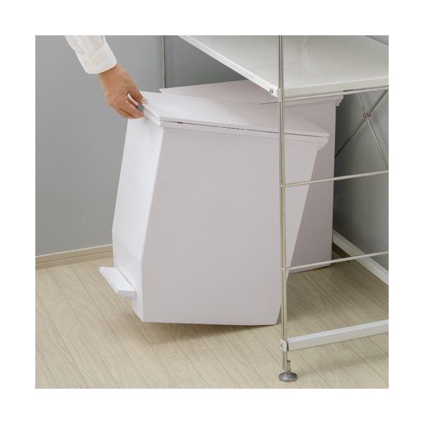 低価，得価 (まとめ) リス 棚下で使えるペダルダストボックス 45L