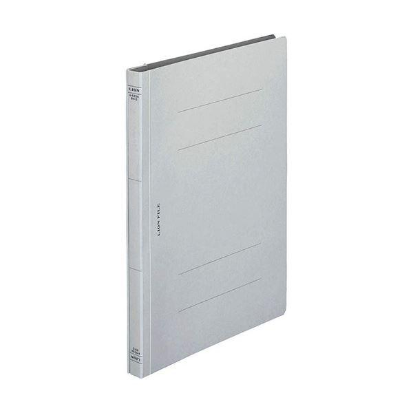 (まとめ) ライオン事務器 フラットファイル(環境)樹脂押え具 B5タテ 150枚収容 背幅18mm グレー A-523KB5S 1冊 〔×50セット〕
