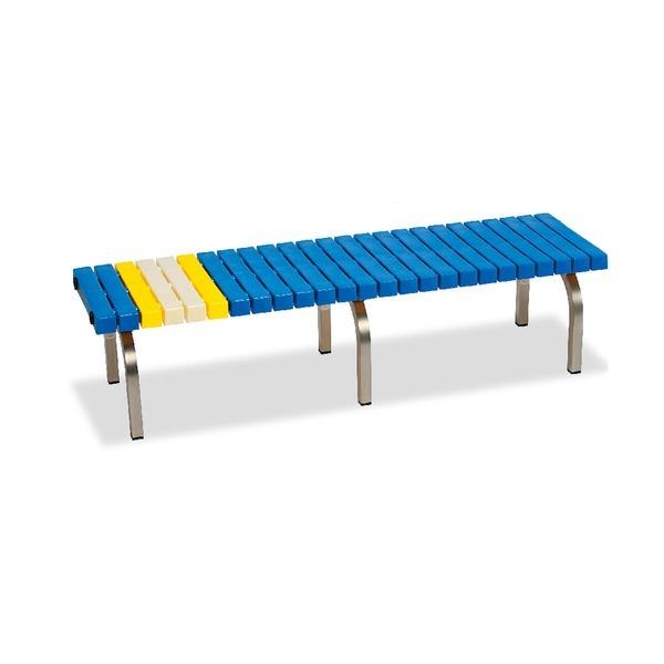 テラモト ベンチ（背なし）1800 青