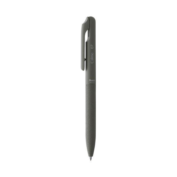 (まとめ) ぺんてる 単色BP Calme0.7 インク色：黒/カーキ軸 0.7mm BXA107D-A 10本 〔×10セット〕