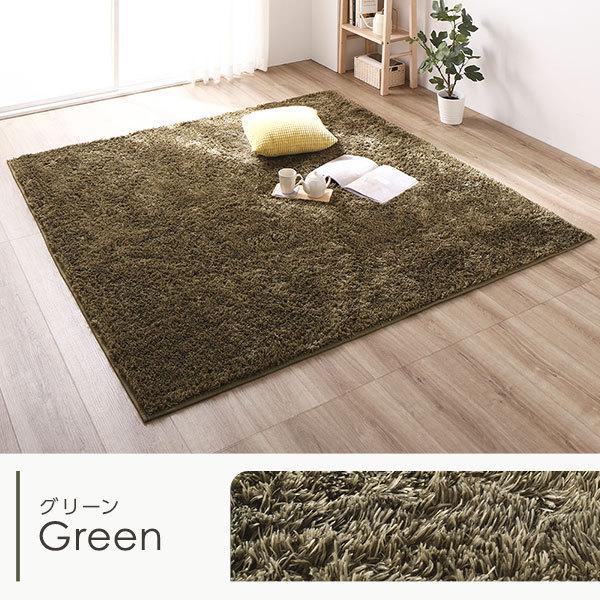 ラグ マット 約3畳 約200×250cm 長方形 グレー 床暖房 ホットカーペット対応 洗える シャギー 滑りにくい加工 制菌加工_5