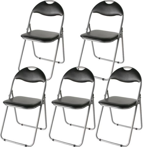 折りたたみパイプ椅子 〔15脚入り/1セット〕 スチール 背もたれ付き （会議用椅子/ミーティングチェア） IK-0102
