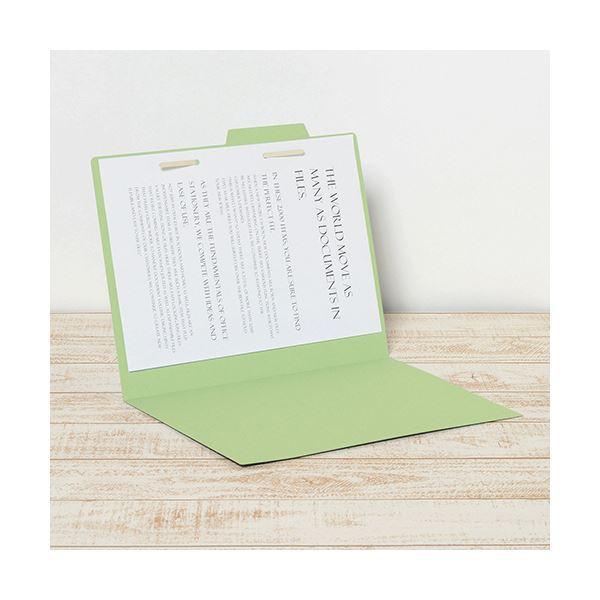 （まとめ）プラス 間伐材 個別フォルダー A4グリーン FL-061KIF 1セット(10冊)〔×5セット〕の画像