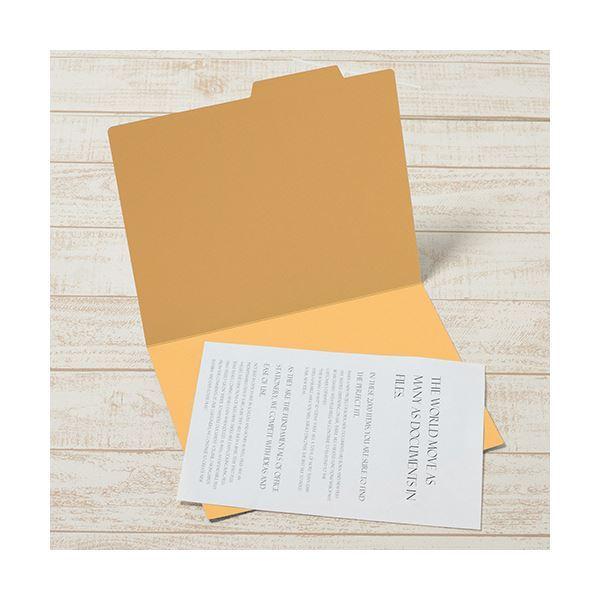 （まとめ）プラス 間伐材 個別フォルダー A4イエロー FL-061KIF 1セット(10冊)〔×5セット〕の画像