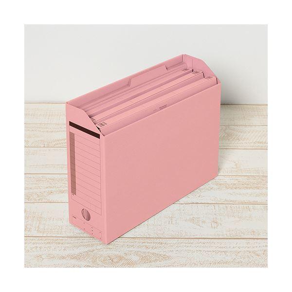 （まとめ）プラス 間伐材 個別フォルダー A4ピンク FL-061KIF 1セット(10冊)〔×5セット〕の画像