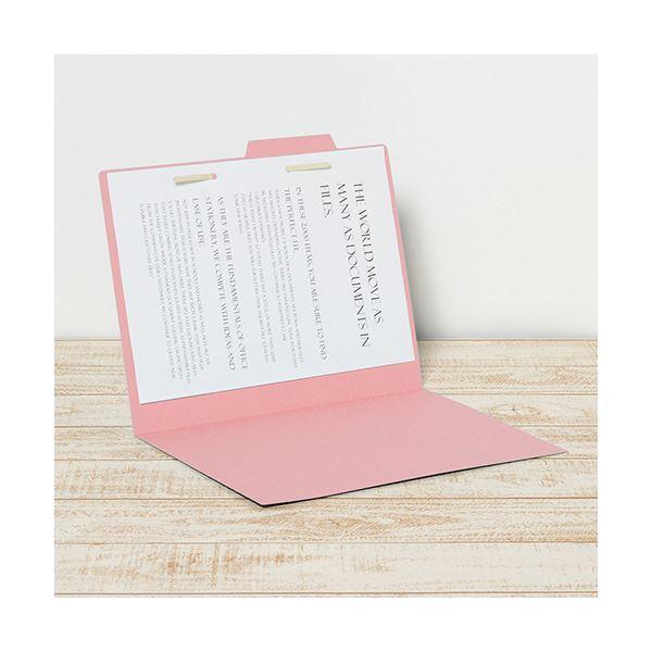 （まとめ）プラス 間伐材 個別フォルダー A4ピンク FL-061KIF 1セット(10冊)〔×5セット〕の画像