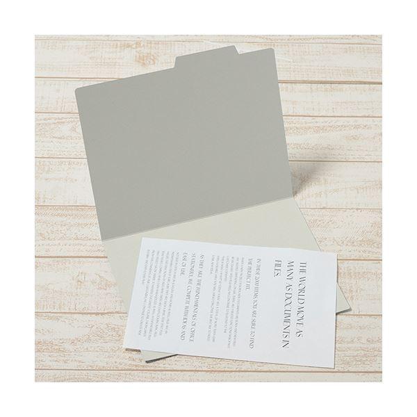 （まとめ）プラス 間伐材 個別フォルダー A4グレー FL-061KIF 1セット(10冊)〔×5セット〕の画像