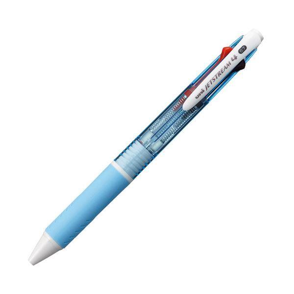 （まとめ）三菱鉛筆 ジェットストリーム4色ボールペン 0.7mm (軸色：水色) SXE450007.8 1本〔×20セット〕