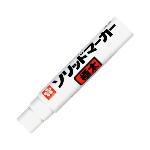 （まとめ）サクラクレパス 油性マーカーソリッドマーカー 極太 しろ SC-L#50 1本〔×10セット〕