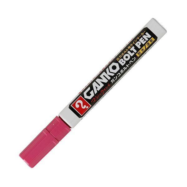 （まとめ）寺西化学 高力ボルト用ラインマーカーマジックインキ ガンコボルトペン パック入 桃 MKOBP-T12 1本〔×30セット〕