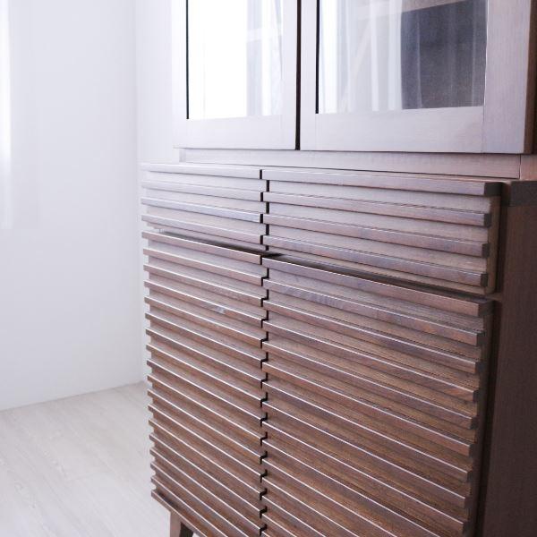 完動品 カップボード 食器棚 約幅80×奥行42.5×高さ18cm ブラウン 全段フルオープンレール ダイニング キッチン インテリア家具〔代引不可〕 【M9876621329】(35201円)