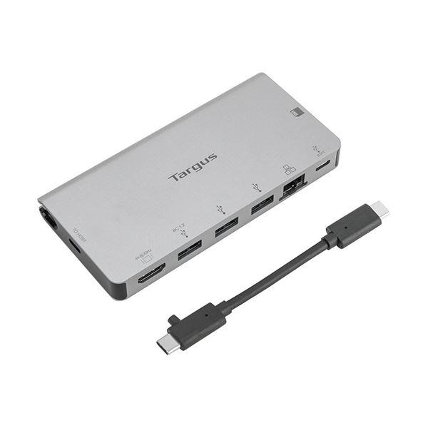 Targus USB-C 4K HDMIドッキングステーション カードリーダー 100W PDパススルー充電対応 シルバー DOCK414 1個_1