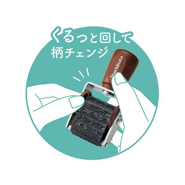 (まとめ）シヤチハタ 回転デコレーションスタンプ 飾り NRD-13A4 1個〔×5セット〕_3