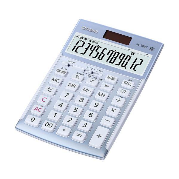 CASIO 本格実務電卓 日数計算タイプ ブルー JS-20DC-BU-Nの画像