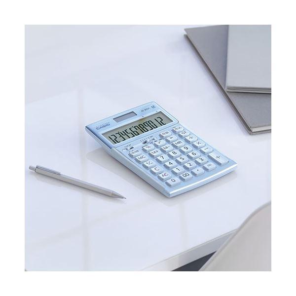 CASIO 本格実務電卓 日数計算タイプ ブルー JS-20DC-BU-Nの画像