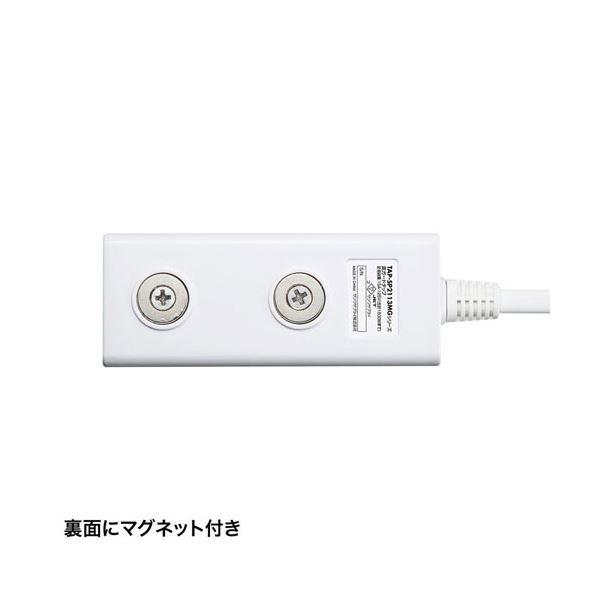 （まとめ） サンワサプライ雷ガードタップ（ホコリ防止シャッター） 2P・3個口 2m ホワイト TAP-SP2113MG-2WN 1個 〔×3セット〕