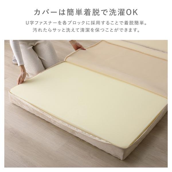 3つ折り マットレス 単品 セミダブル グレー 高反発 洗えるカバー 折りたたみマットレス 寝具