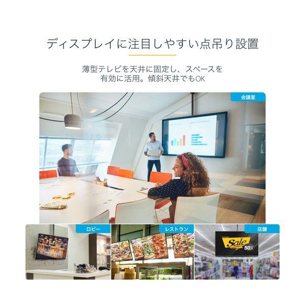 StarTech.com 薄型液晶テレビ天吊り金具 32-75型 VESA規格対応 ブラック FPCEILPTBSP 1台_1