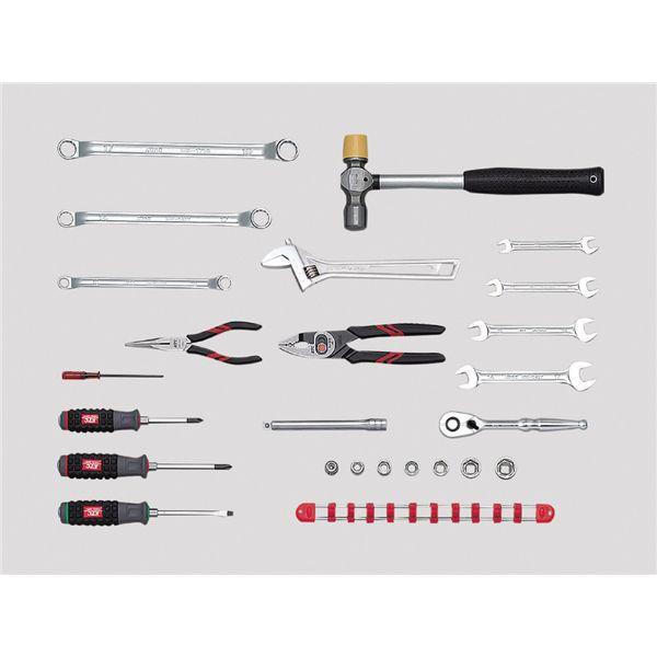 KTC 京都機械工具 9.5SQ 工具セット 25点 片開き メタルケースタイプ SK3242S 工具 ツール DIY 作業工具_1