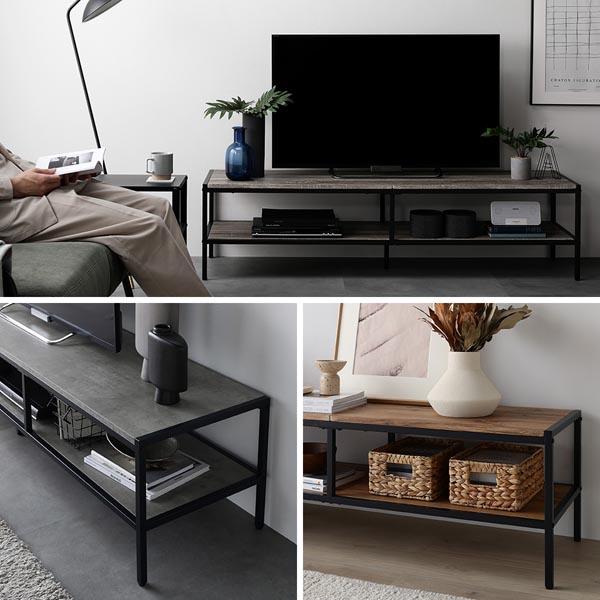 テレビボード テレビ台 単品 幅150cm ストーングレー スチール