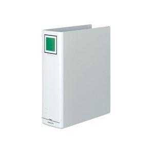 （まとめ）チューブファイル〔エコ〕 片開き A4タテ 80mmとじ シルバー 10冊