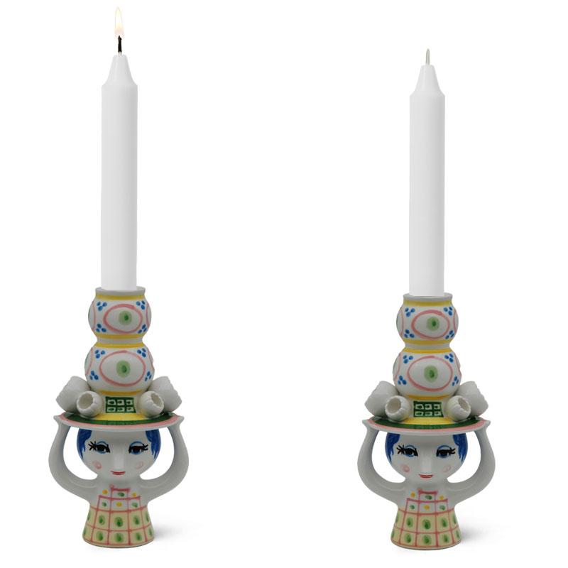 ビヨン・ヴィンブラッド Bjorn Wiinblad LADY WITH HAT Candleholder