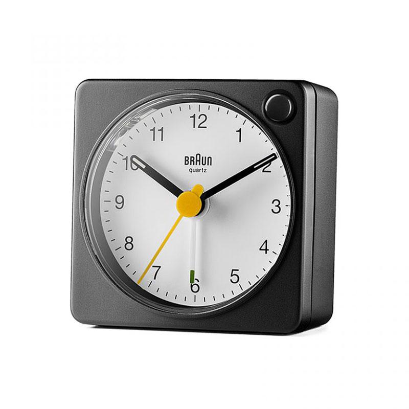 BRAUN(ブラウン）アラームクロック BC02X ブラック*ホワイト H5.7cm Alarm Table Clock 置き時計 cl