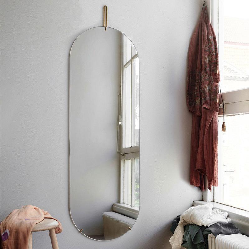 Kate and Laurel McNeer 大型六角形メタル壁ミラー 31x22 ブラック