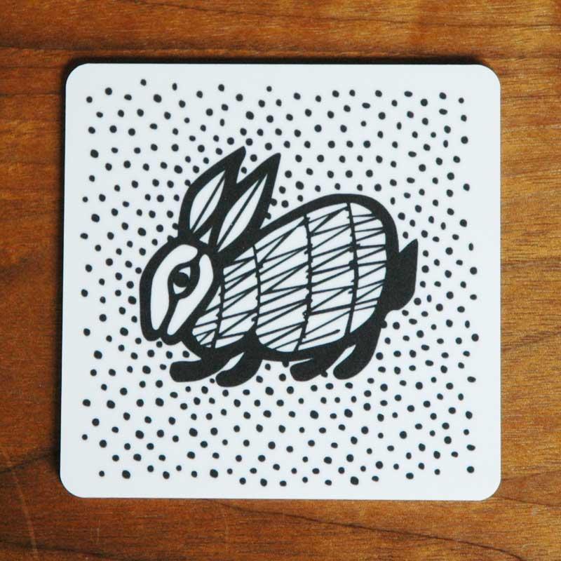 128.コースター　北欧デザイン　ネイビー　リネン　4枚 128.コースター 北欧デザイン ネイビー リネン 4枚