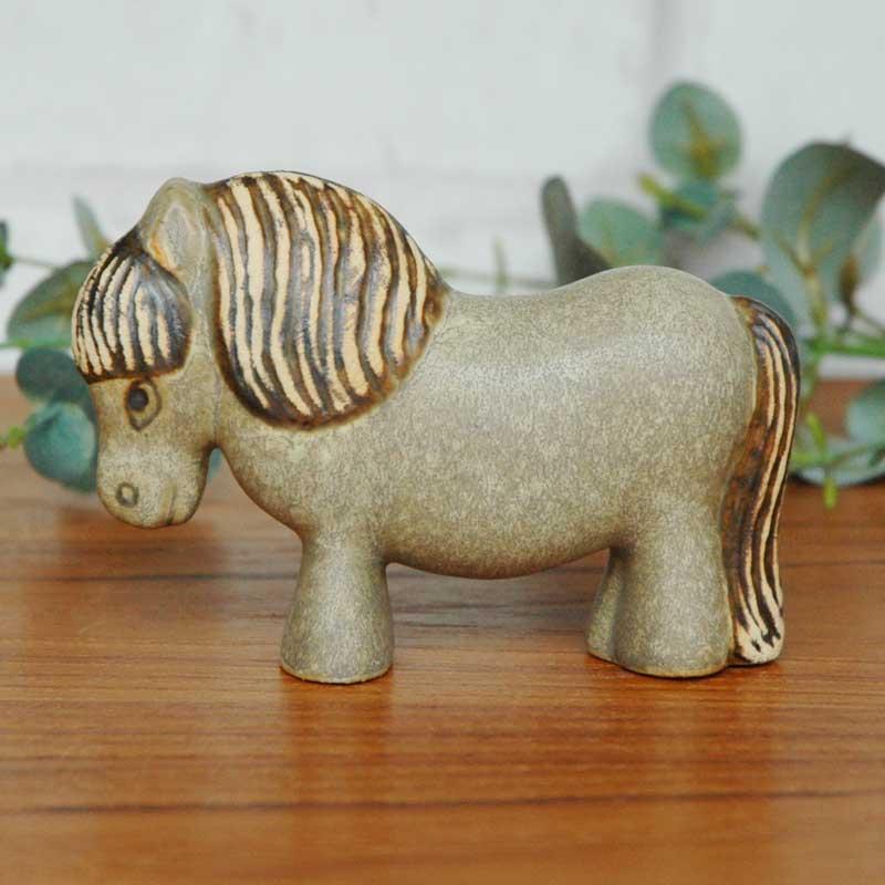 リサ　ラーソン　ポニーの置物 １９７０年代 Lisa Larson（リサラーソン） リサ ラーソン PONNY ポニー グレー