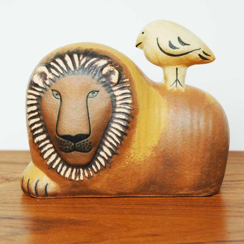 Lisa Larson Larson(リサ ラーソン)Lion with Bird(ライオンと Lisa Larson Larson(リサ ラーソン)Lion with Bird(ライオンと
