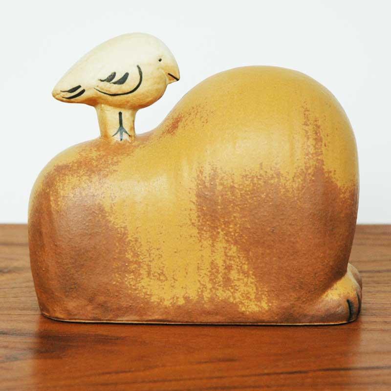 Lisa Larson Larson(リサ ラーソン)Lion with Bird(ライオンと Lisa Larson Larson(リサ ラーソン)Lion with Bird(ライオンと
