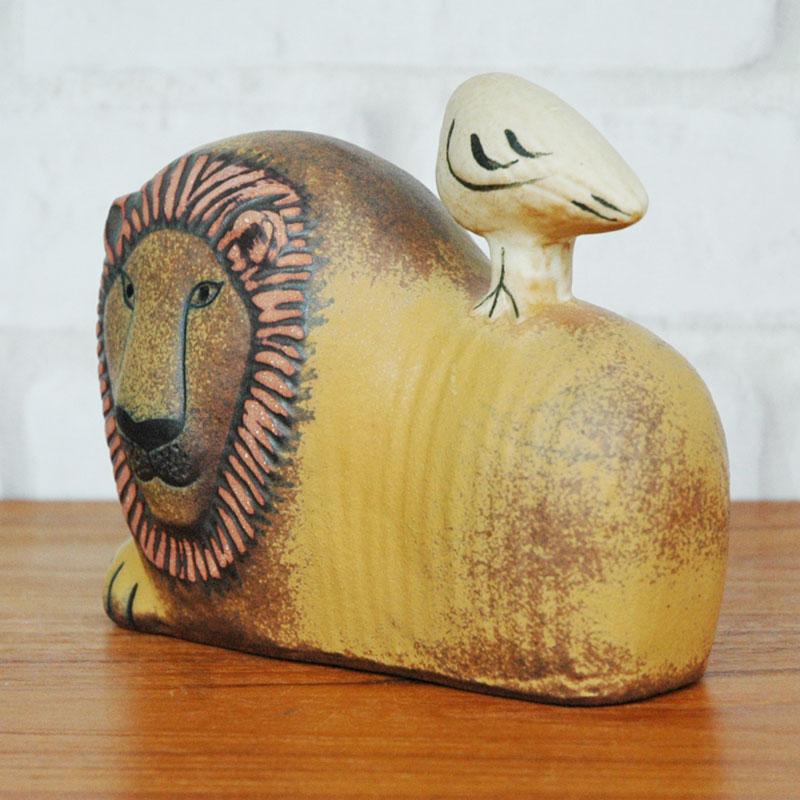 Lisa Larson（リサラーソン） リサ ラーソン Lion with Bird ライオン