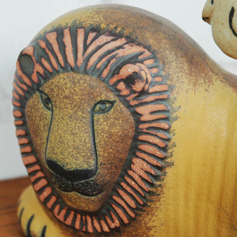 Lisa Larson（リサラーソン） リサ ラーソン Lion with Bird ライオン