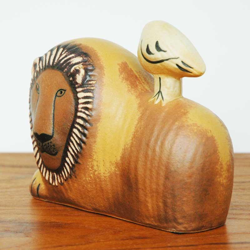 Lisa Larson Larson(リサ ラーソン)Lion with Bird(ライオンと Lisa Larson Larson(リサ ラーソン)Lion with Bird(ライオンと
