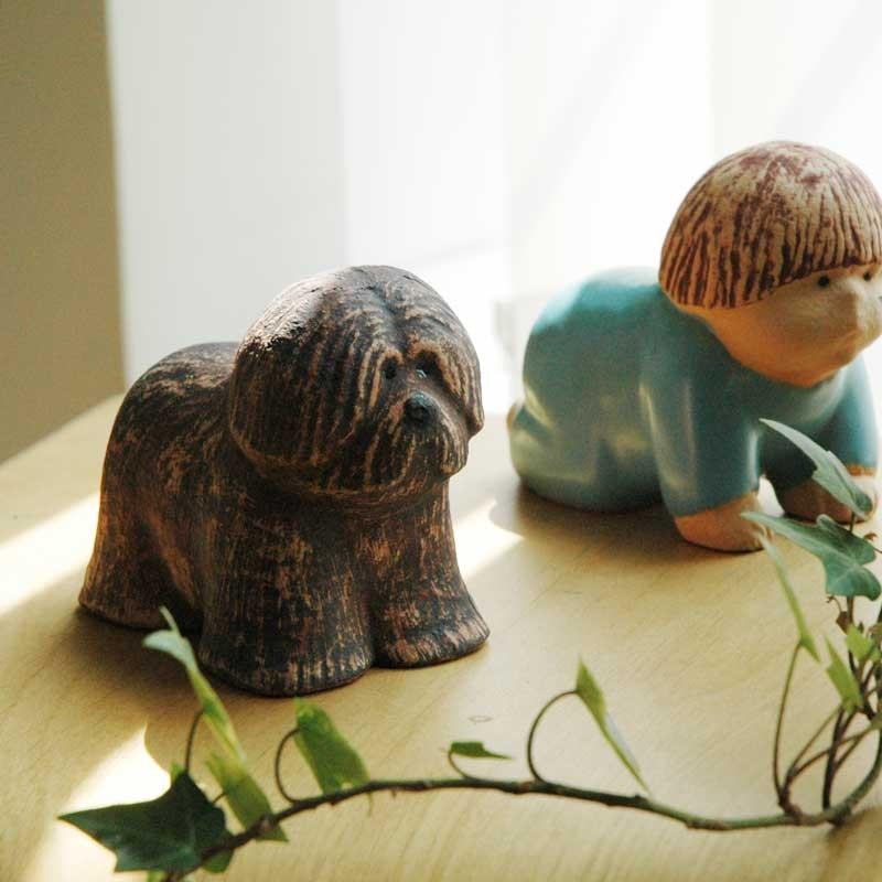 リサラーソン シープドッグ 犬 Lisa LARSON ルーファス 北欧 Lisa Larson 【並行輸入品】リサラーソン 置物 犬 ミニケンネル