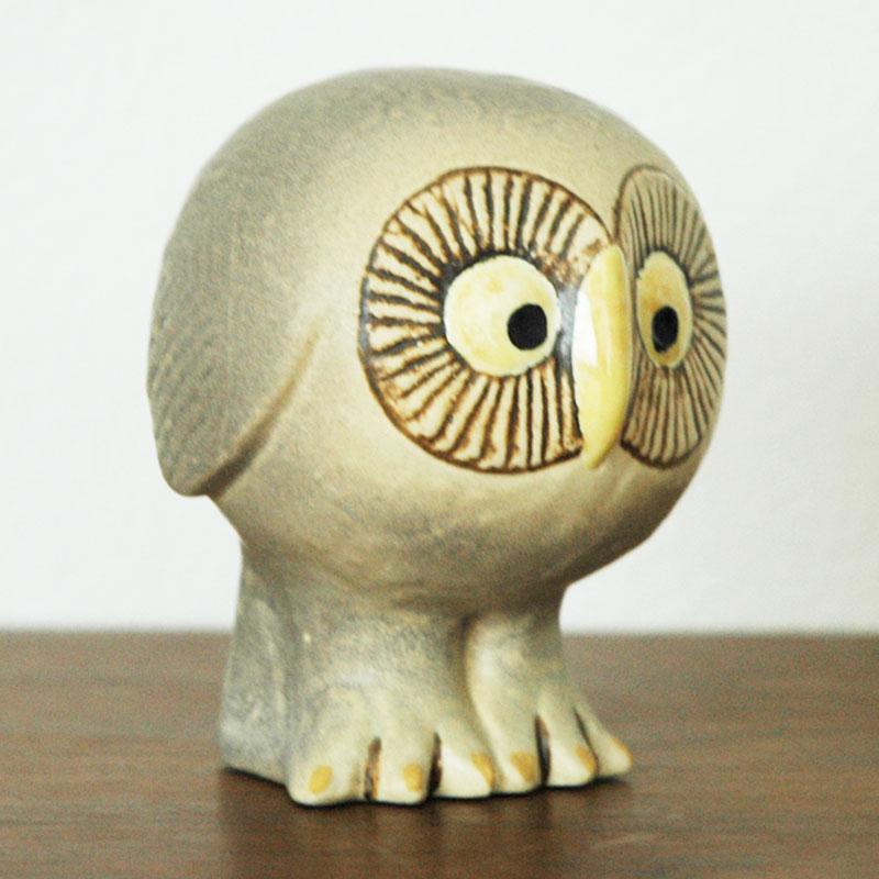 【Lisa Larson】 Krona ガラス フクロウ オブジェ Royal Krona/ロイヤルクロナ○リサラーソン○ガラス オブジェ