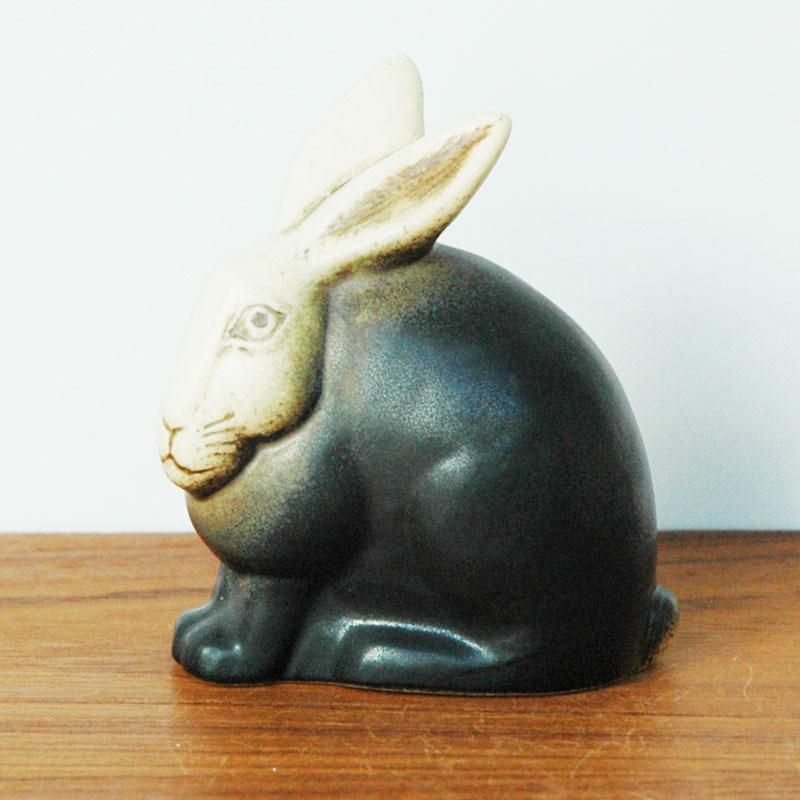 Lisa Larson（リサラーソン） USAGI 野うさぎ・ブラック Hare オブジェ