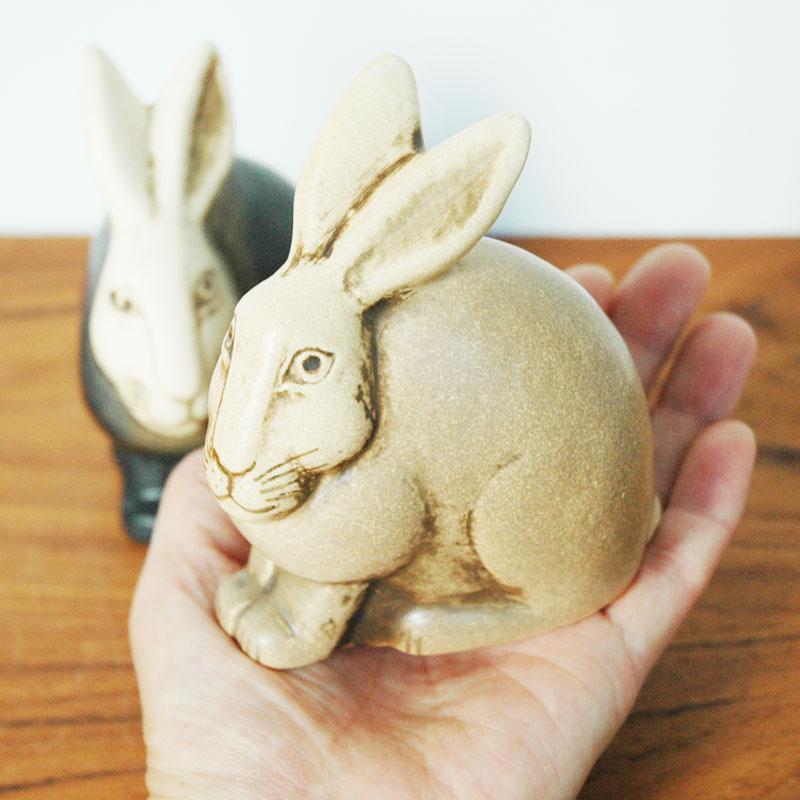 Lisa Larson（リサラーソン） USAGI 野うさぎ・ブラック Hare